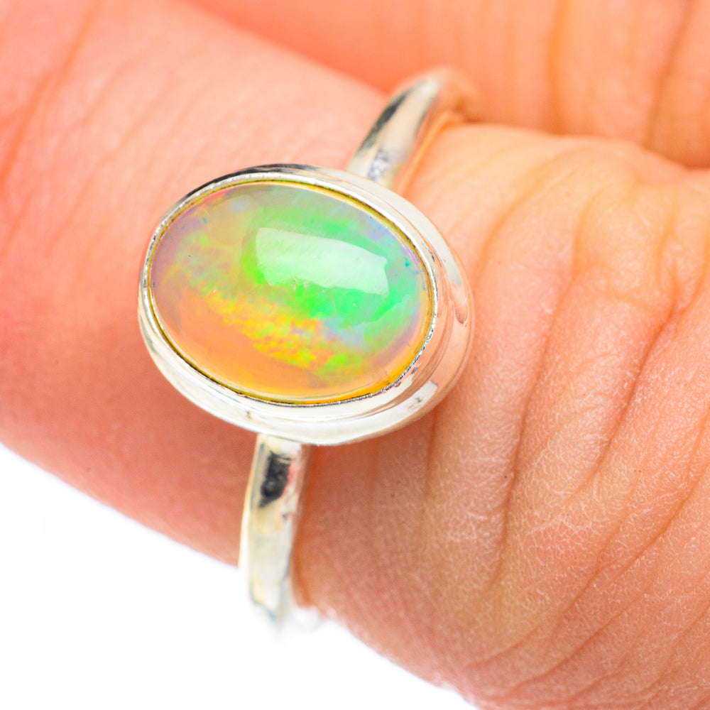Ethiopian Opal Rings handcrafted by Ana Silver Co - RING60929