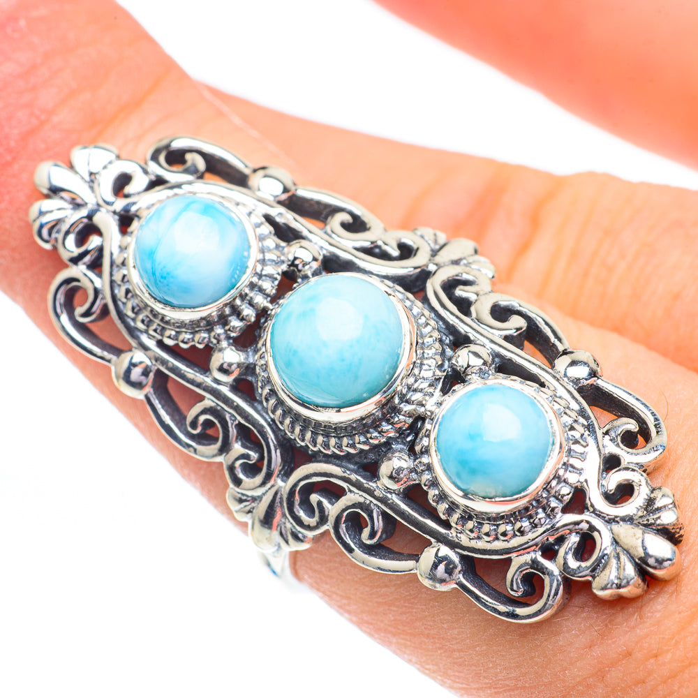 Larimar Rings handcrafted by Ana Silver Co - RING60956