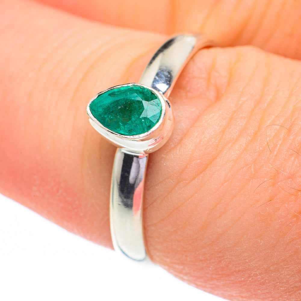 Zambian Emerald Rings handcrafted by Ana Silver Co - RING60962