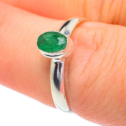 Zambian Emerald Rings handcrafted by Ana Silver Co - RING60963