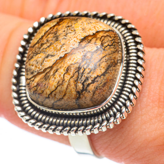 Picture Jasper Rings handcrafted by Ana Silver Co - RING60964