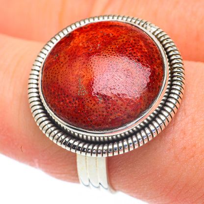 Fossil Coral Rings handcrafted by Ana Silver Co - RING60967