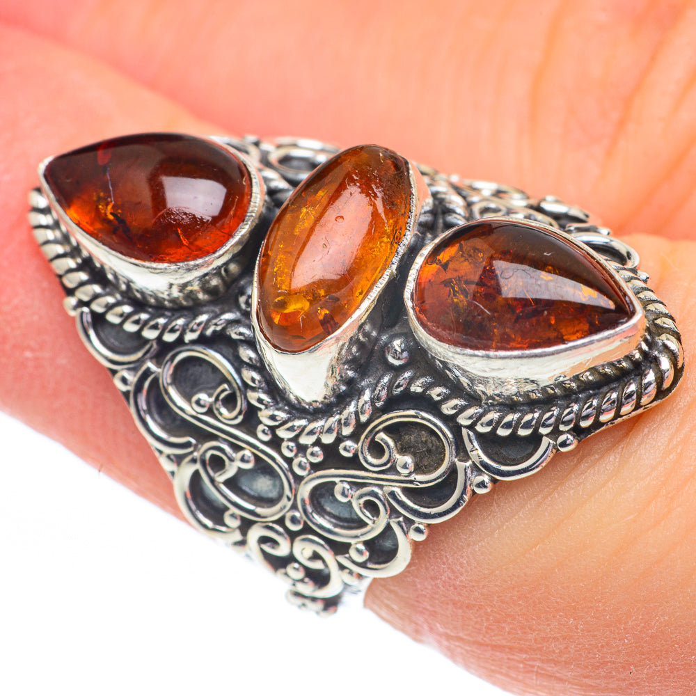 Baltic Amber Rings handcrafted by Ana Silver Co - RING60968