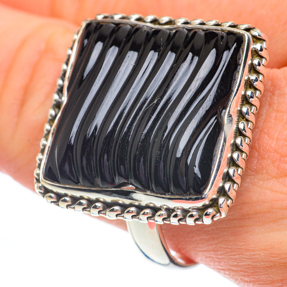 Black Onyx Rings handcrafted by Ana Silver Co - RING60976