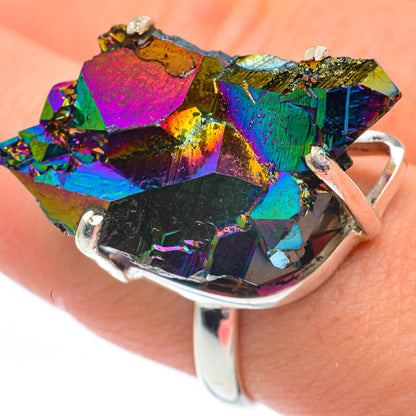 Titanium Sunshine Druzy Rings handcrafted by Ana Silver Co - RING60982
