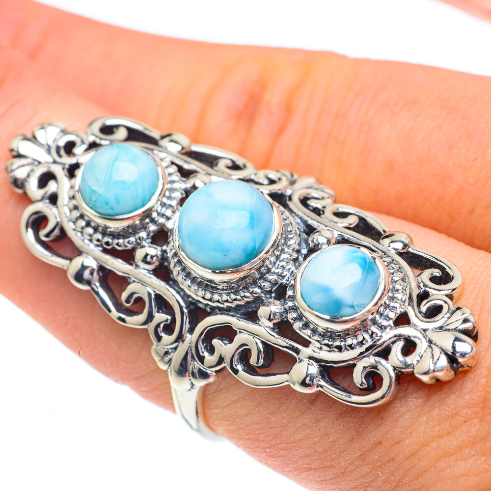 Larimar Rings handcrafted by Ana Silver Co - RING60989