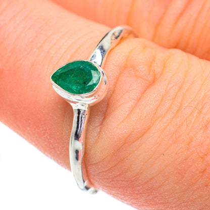 Zambian Emerald Rings handcrafted by Ana Silver Co - RING60992