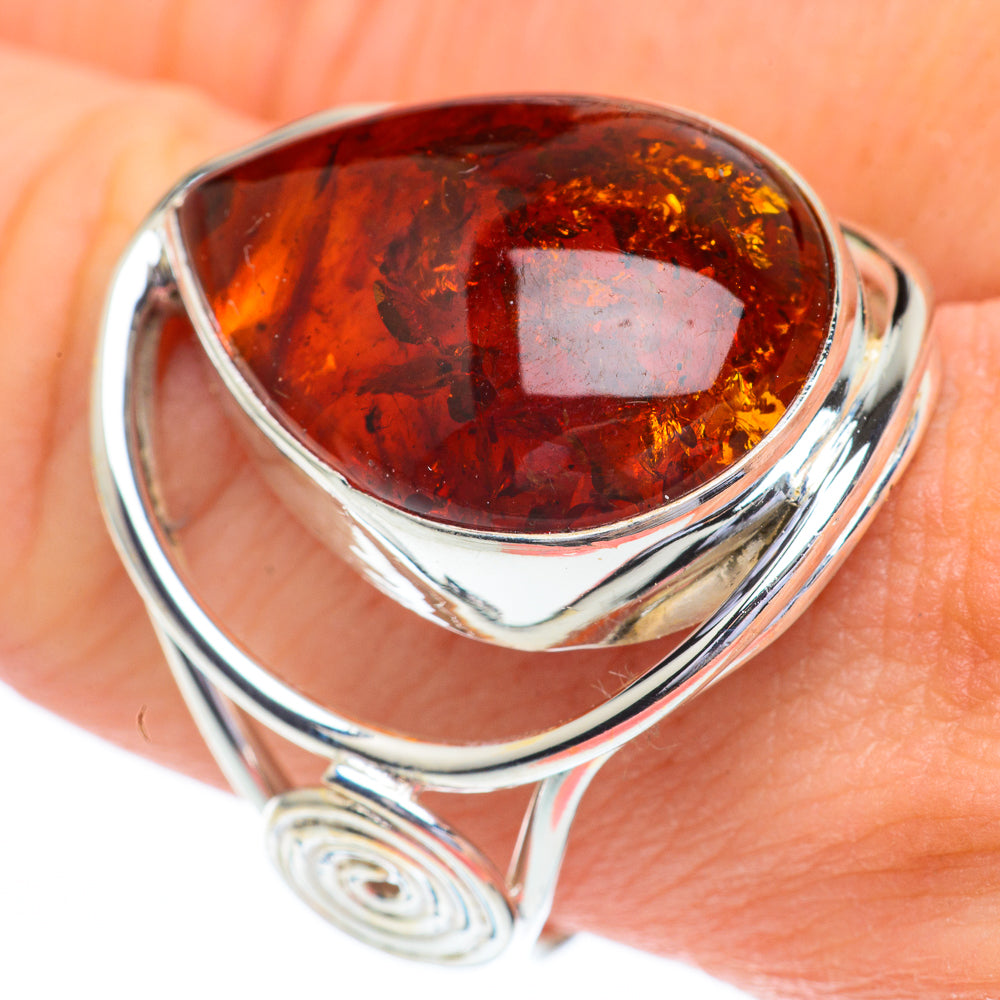 Baltic Amber Rings handcrafted by Ana Silver Co - RING60998