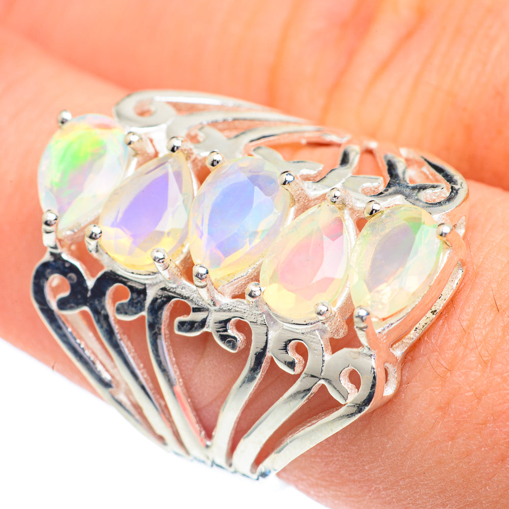 Ethiopian Opal Rings handcrafted by Ana Silver Co - RING61011