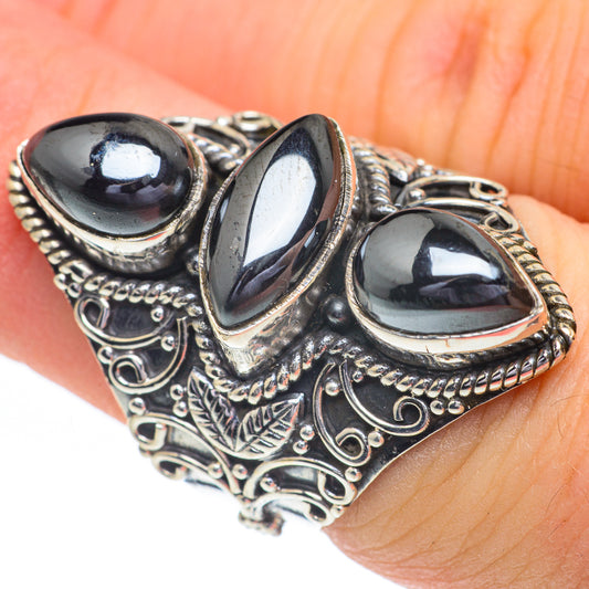 Hematite Rings handcrafted by Ana Silver Co - RING61012