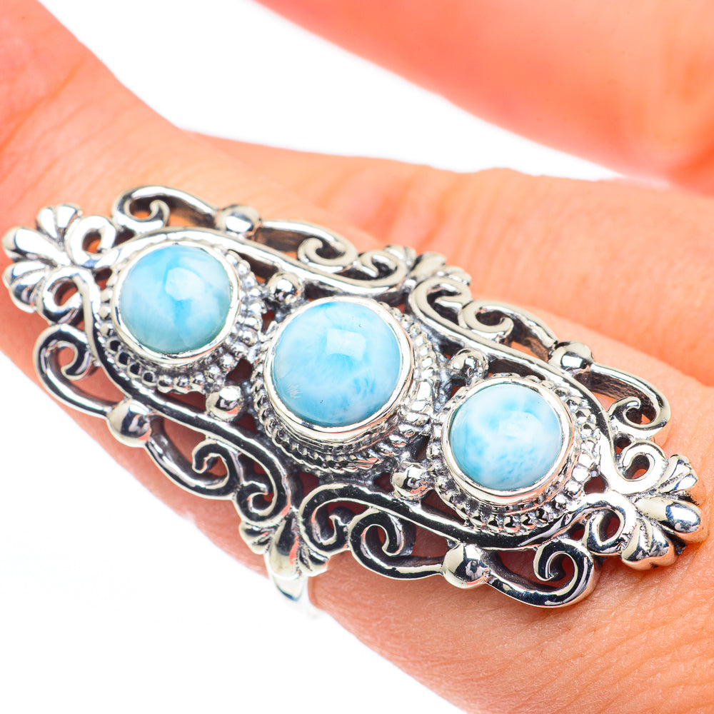 Larimar Rings handcrafted by Ana Silver Co - RING61014