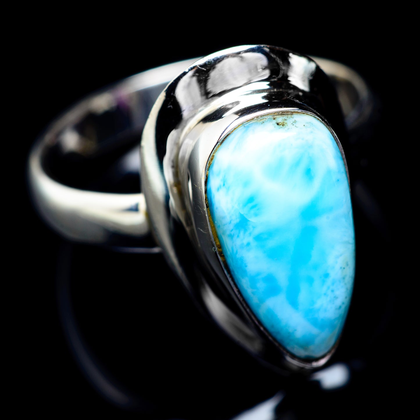 Larimar Rings handcrafted by Ana Silver Co - RING6102