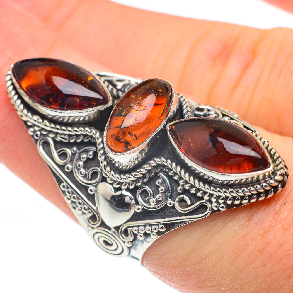 Baltic Amber Rings handcrafted by Ana Silver Co - RING61024
