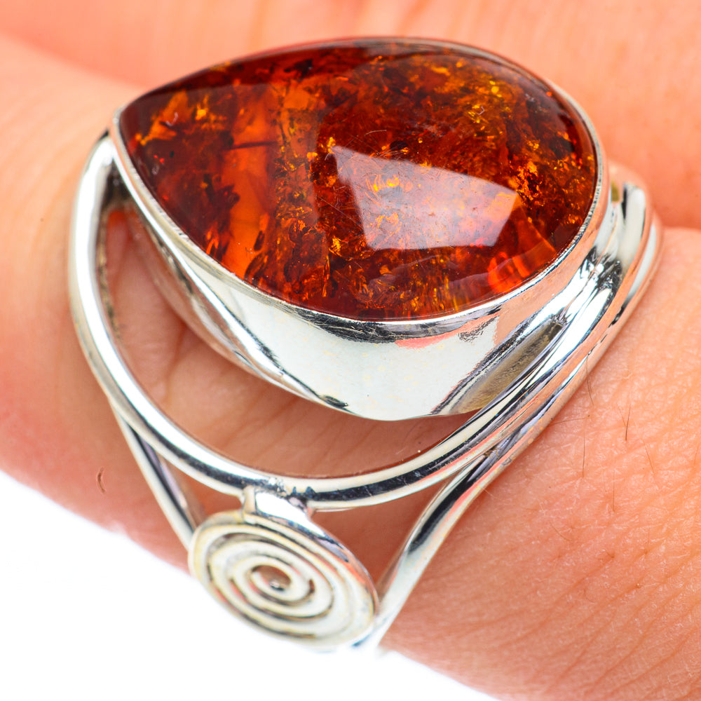 Baltic Amber Rings handcrafted by Ana Silver Co - RING61025