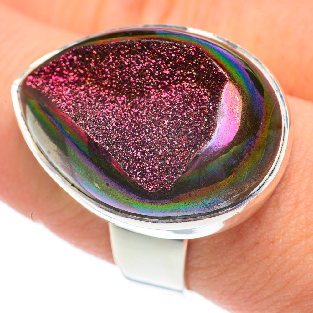 Titanium Druzy Rings handcrafted by Ana Silver Co - RING61029