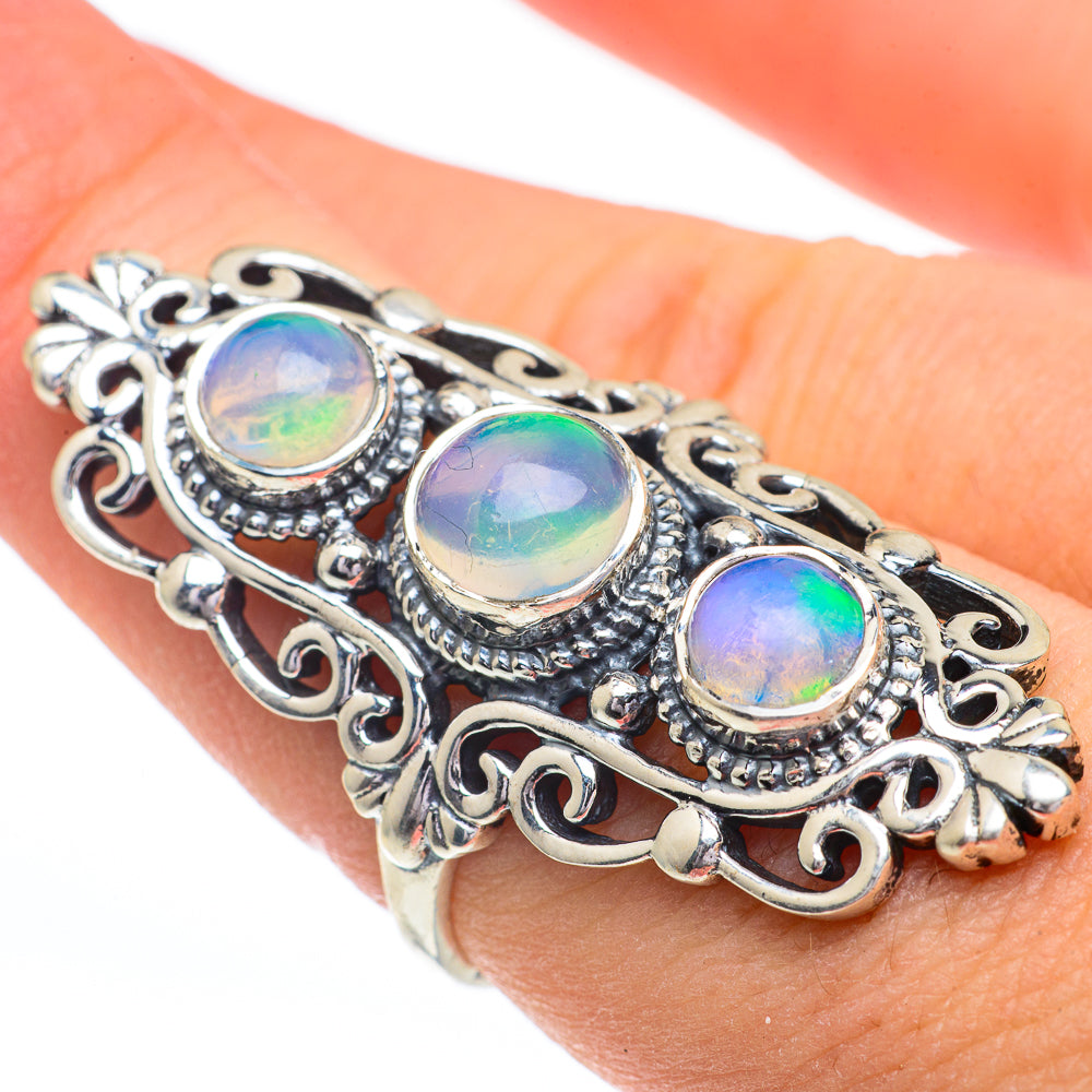 Ethiopian Opal Rings handcrafted by Ana Silver Co - RING61037