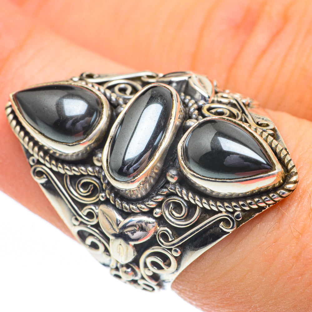 Hematite Rings handcrafted by Ana Silver Co - RING61038