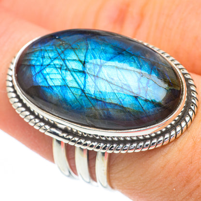 Labradorite Rings handcrafted by Ana Silver Co - RING61040