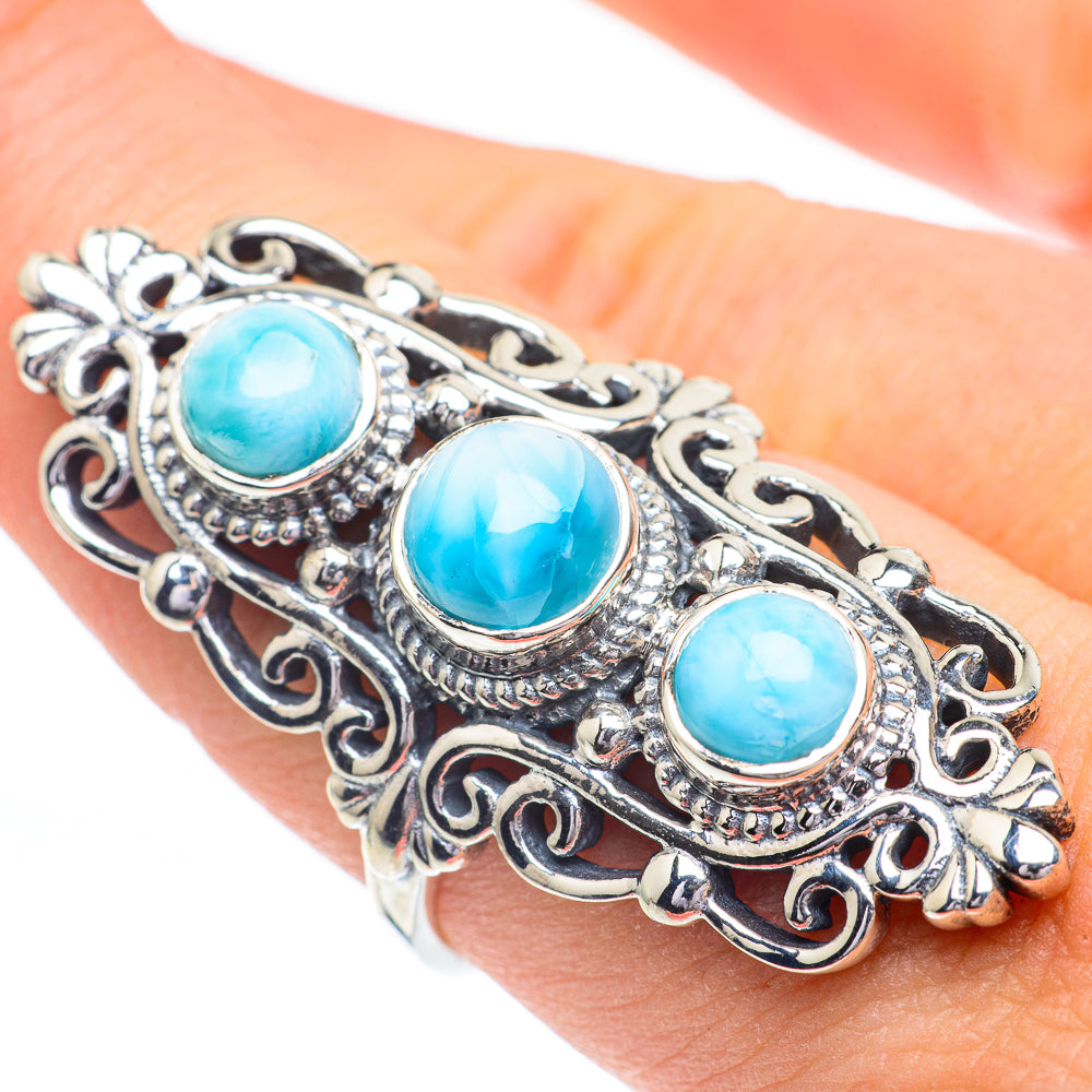 Larimar Rings handcrafted by Ana Silver Co - RING61041