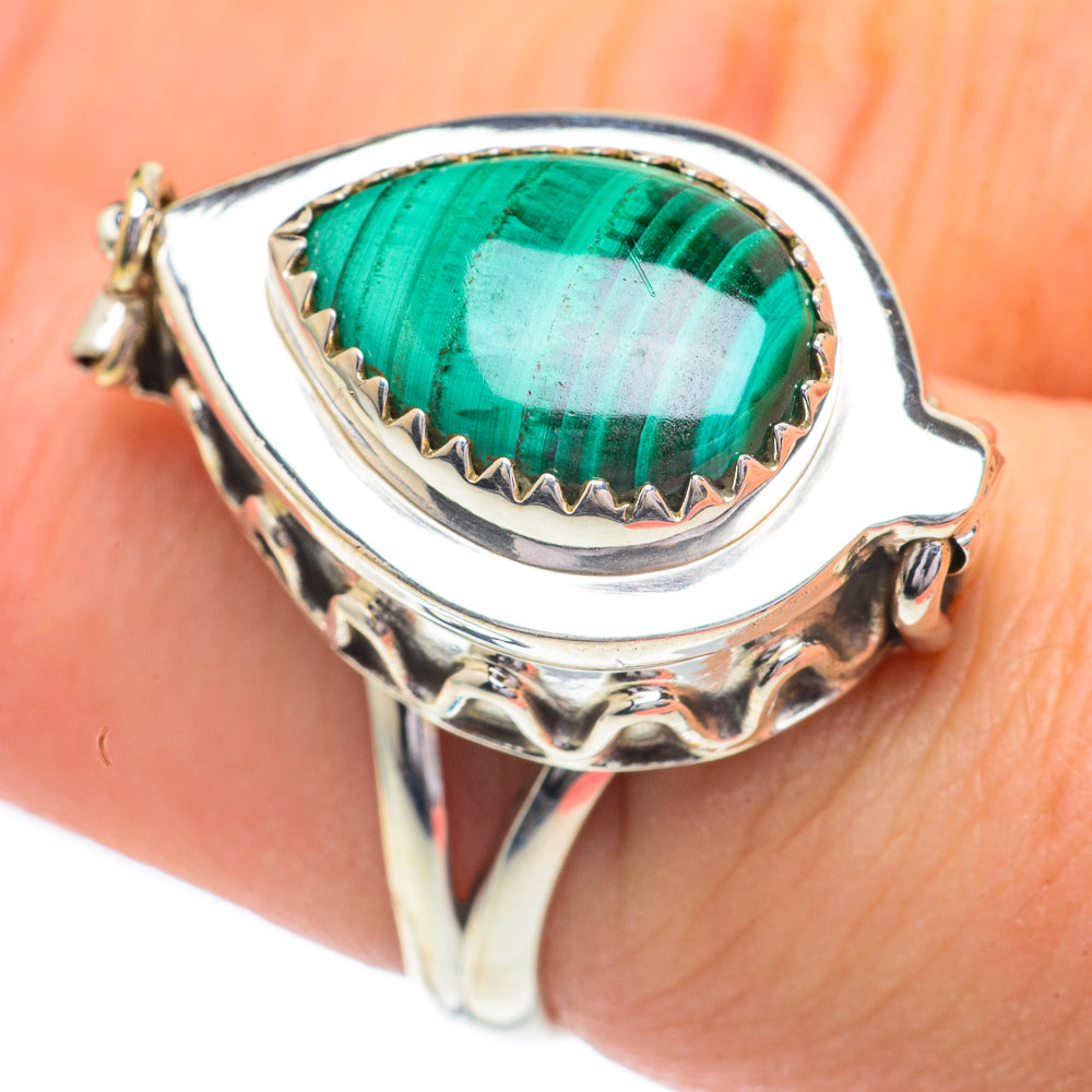 Malachite Rings handcrafted by Ana Silver Co - RING61043