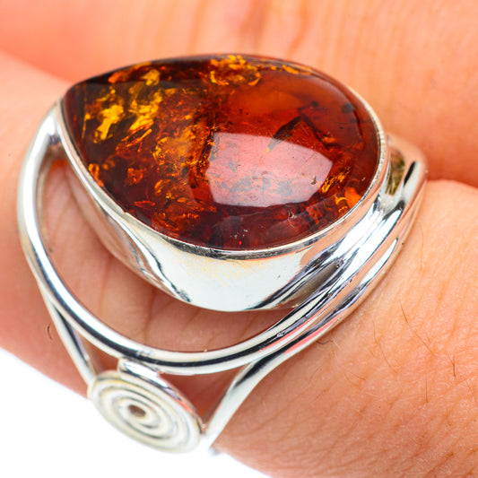 Baltic Amber Rings handcrafted by Ana Silver Co - RING61050