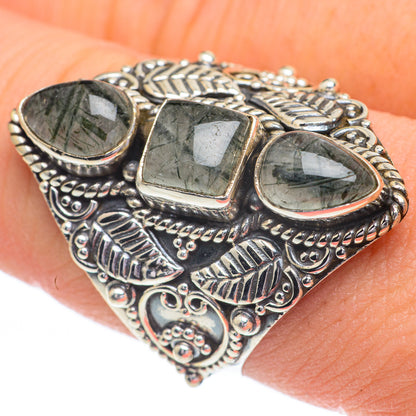 Tourmalinated Quartz Rings handcrafted by Ana Silver Co - RING61056