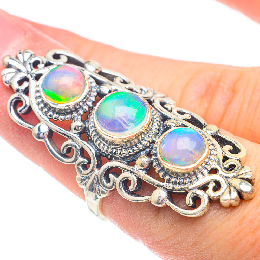 Ethiopian Opal Rings handcrafted by Ana Silver Co - RING61059