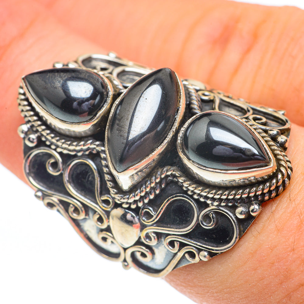Hematite Rings handcrafted by Ana Silver Co - RING61061