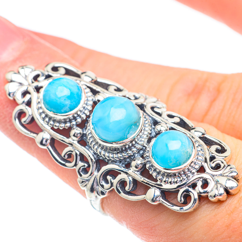 Larimar Rings handcrafted by Ana Silver Co - RING61064