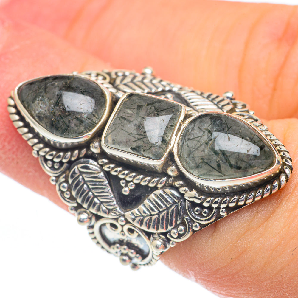 Tourmalinated Quartz Rings handcrafted by Ana Silver Co - RING61076