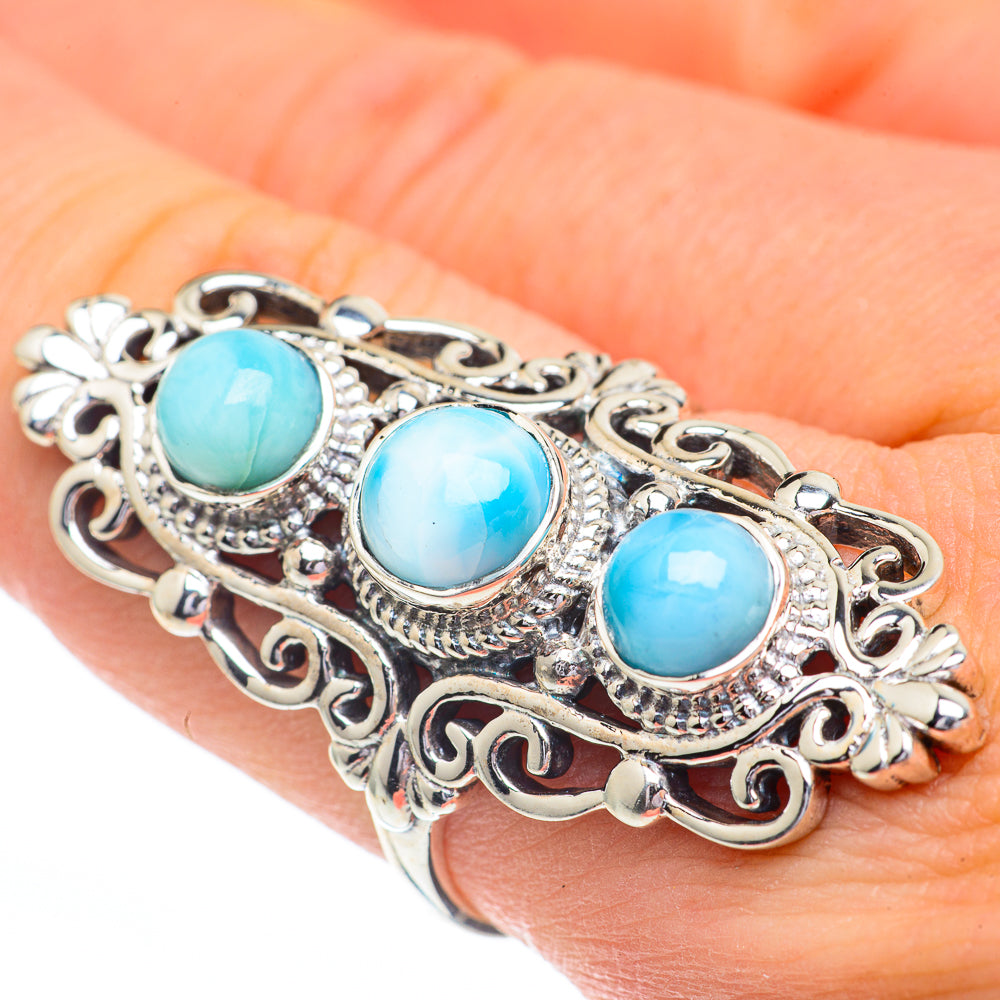 Larimar Rings handcrafted by Ana Silver Co - RING61083