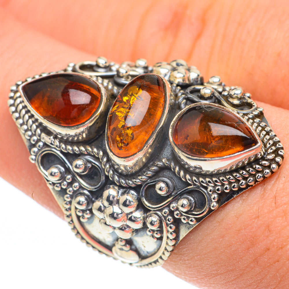 Baltic Amber Rings handcrafted by Ana Silver Co - RING61090