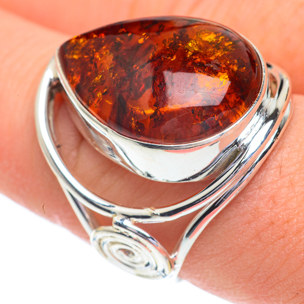 Baltic Amber Rings handcrafted by Ana Silver Co - RING61091