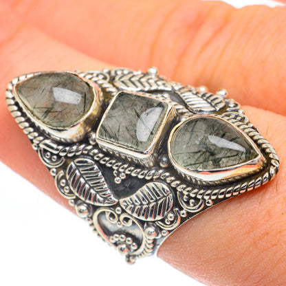 Tourmalinated Quartz Rings handcrafted by Ana Silver Co - RING61095