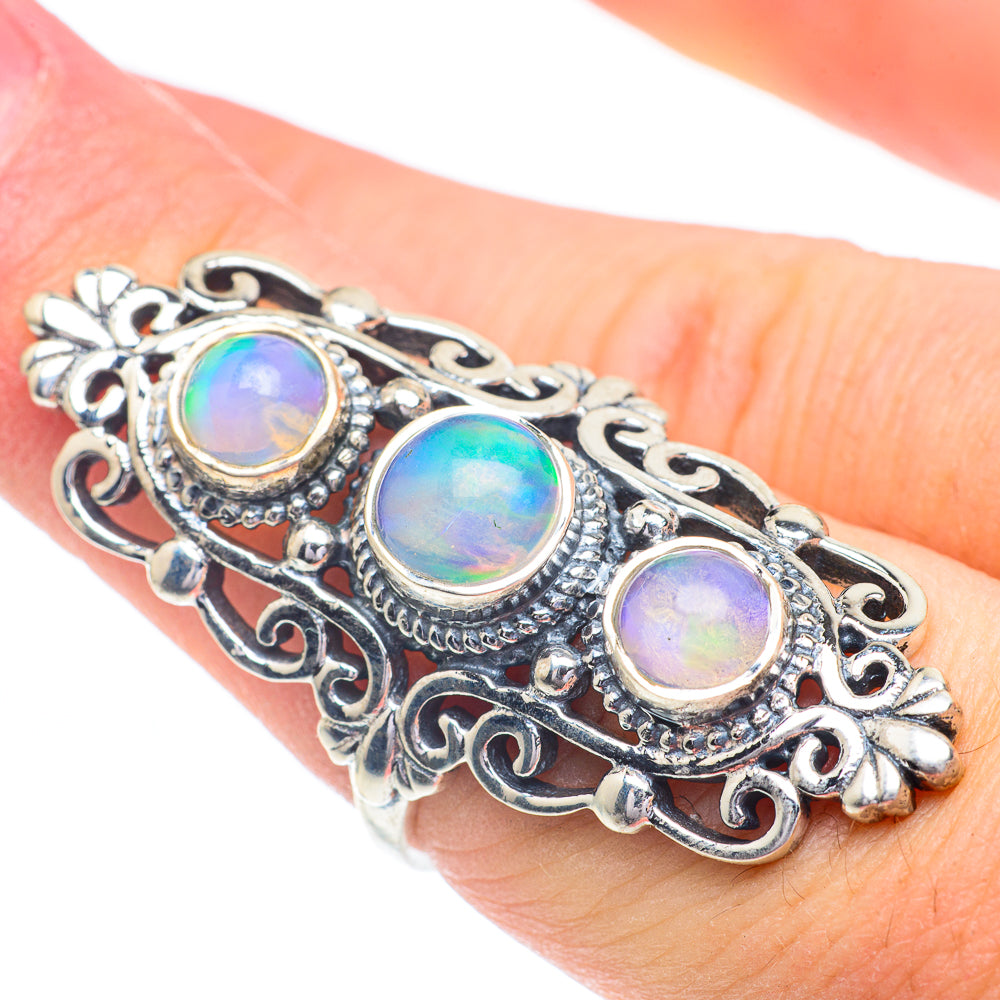 Ethiopian Opal Rings handcrafted by Ana Silver Co - RING61097