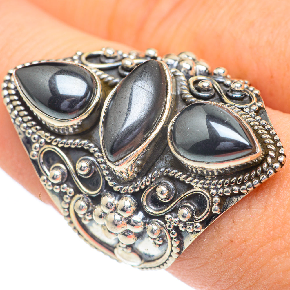 Hematite Rings handcrafted by Ana Silver Co - RING61098