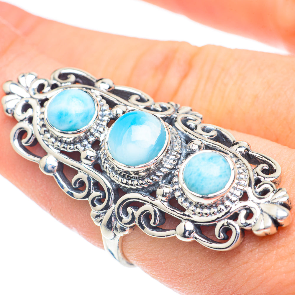 Larimar Rings handcrafted by Ana Silver Co - RING61100