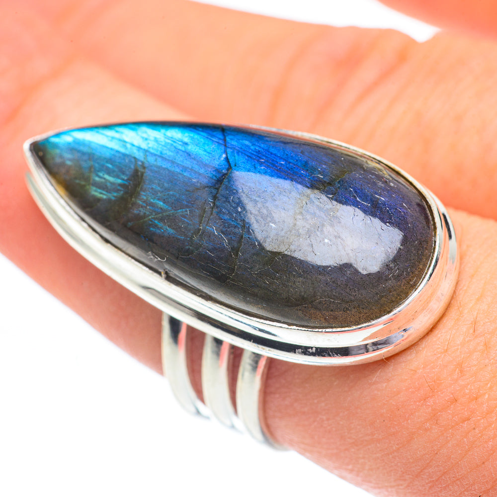 Labradorite Rings handcrafted by Ana Silver Co - RING61101