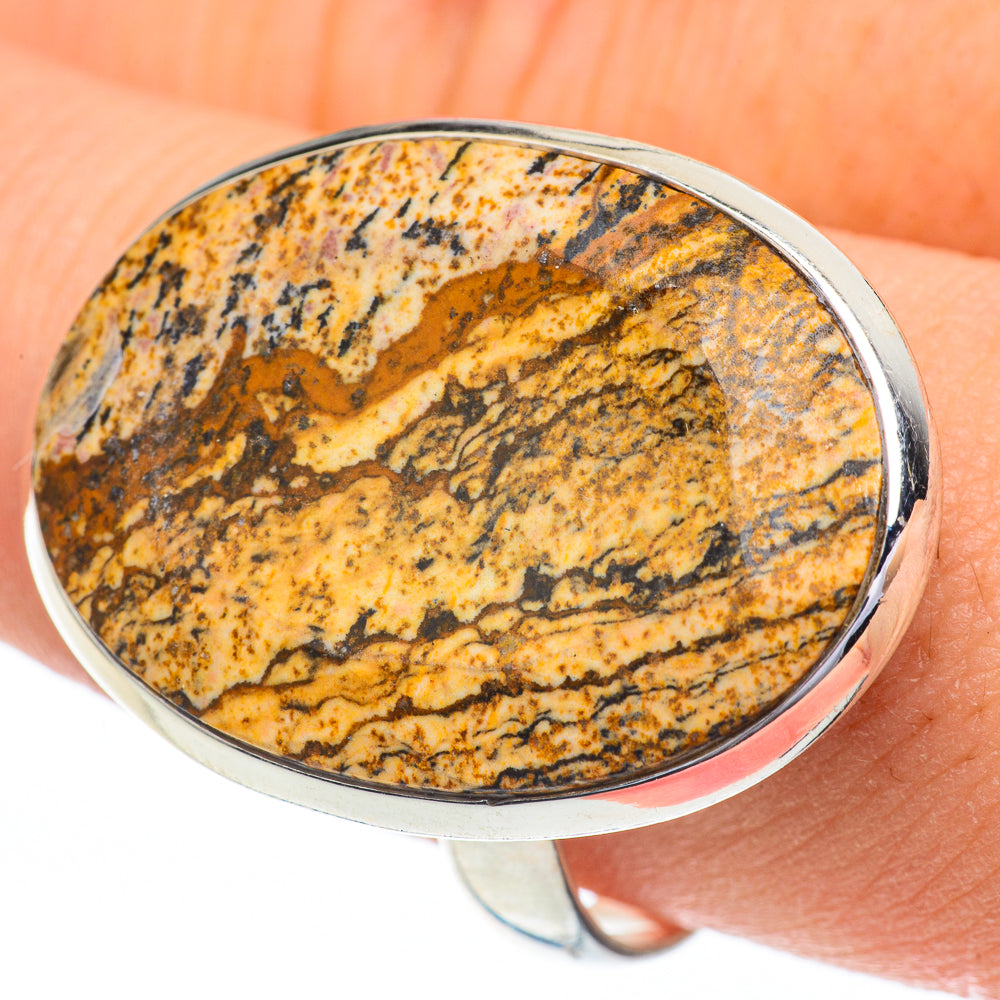 Picture Jasper Rings handcrafted by Ana Silver Co - RING61104