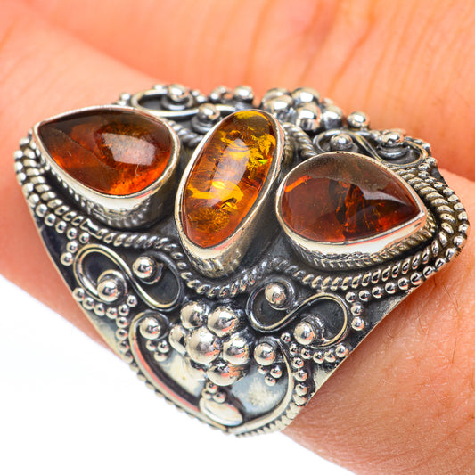 Baltic Amber Rings handcrafted by Ana Silver Co - RING61105