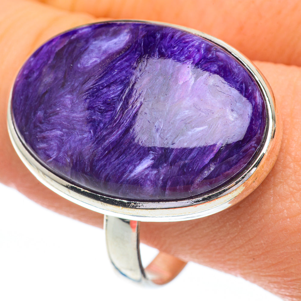 Charoite Rings handcrafted by Ana Silver Co - RING61107