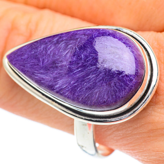 Charoite Rings handcrafted by Ana Silver Co - RING61108