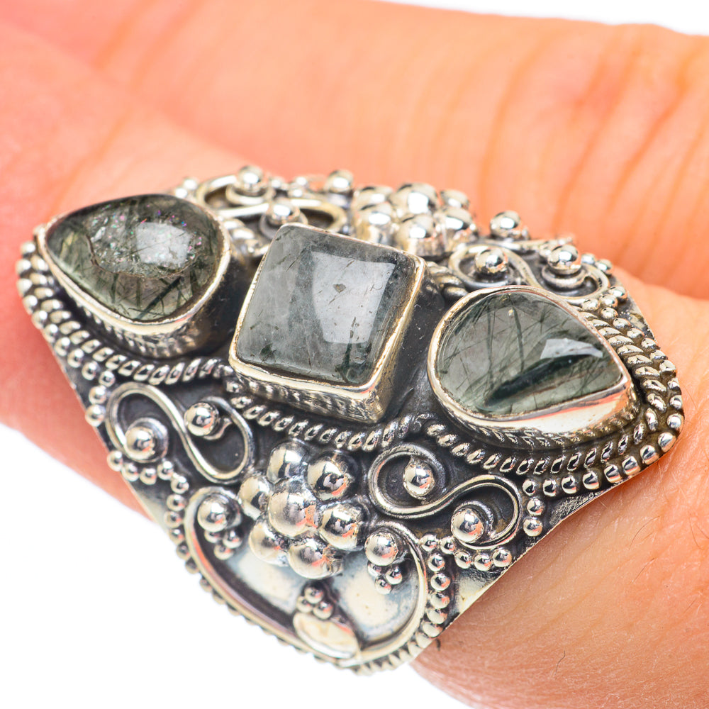 Tourmalinated Quartz Rings handcrafted by Ana Silver Co - RING61110