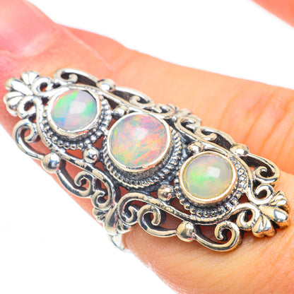 Ethiopian Opal Rings handcrafted by Ana Silver Co - RING61112
