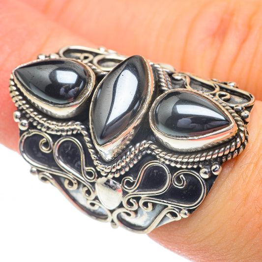 Hematite Rings handcrafted by Ana Silver Co - RING61114