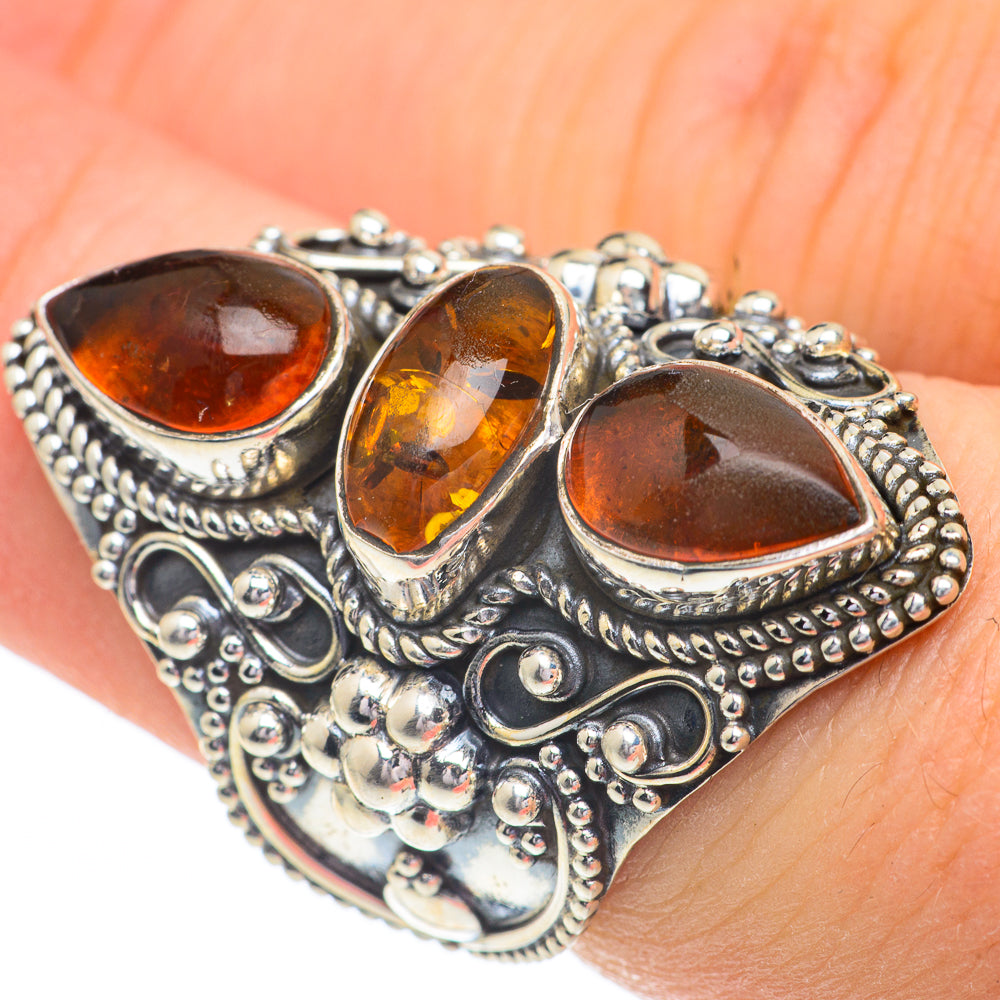 Baltic Amber Rings handcrafted by Ana Silver Co - RING61121