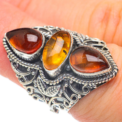 Baltic Amber Rings handcrafted by Ana Silver Co - RING61122