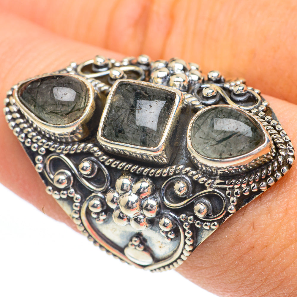 Tourmalinated Quartz Rings handcrafted by Ana Silver Co - RING61126