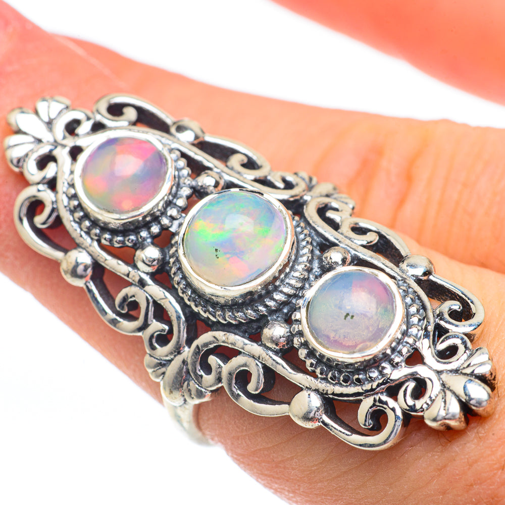 Ethiopian Opal Rings handcrafted by Ana Silver Co - RING61128