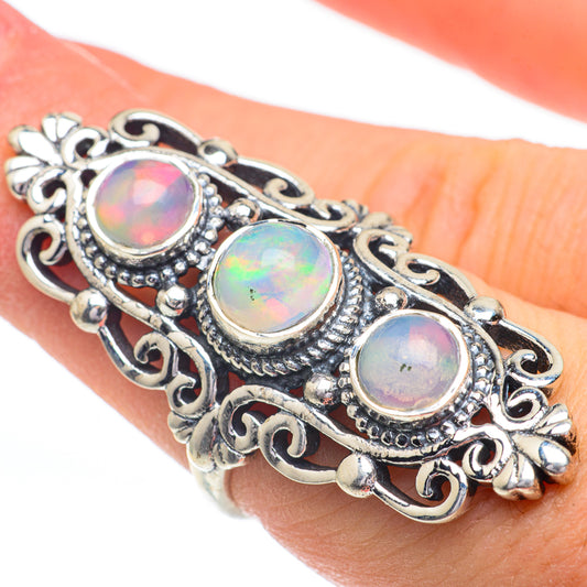 Ethiopian Opal Rings handcrafted by Ana Silver Co - RING61128